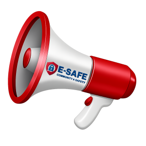 E-Safe Bullhorn Icon – Community Announcements Symbol