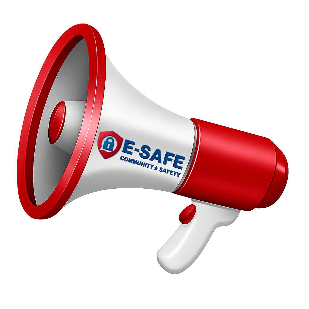 E-Safe Bullhorn Icon – Community Announcements Symbol