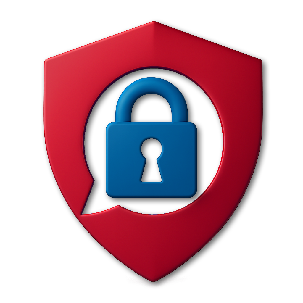 Shield-logo for E-SAFE Community Safety with padlock icon