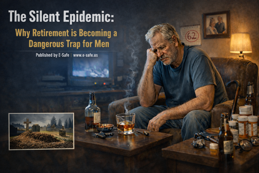 Older retired man sitting alone in an armchair in a quiet living room, reflecting on life after retirement