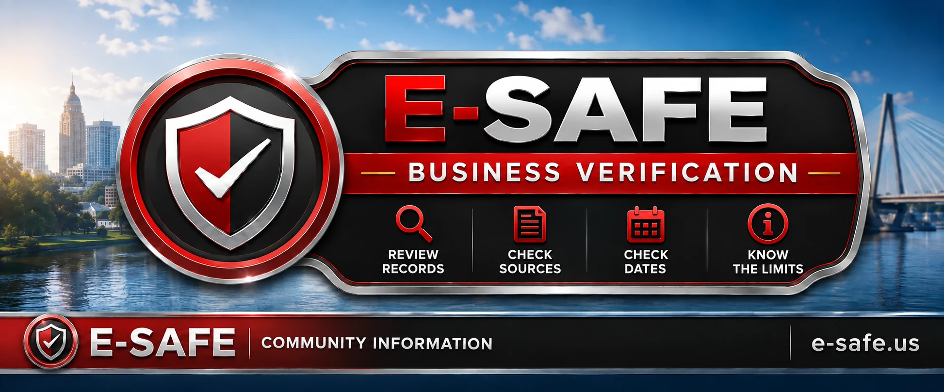 E-Safe Business Verification: review records, check sources and dates, and know the limits