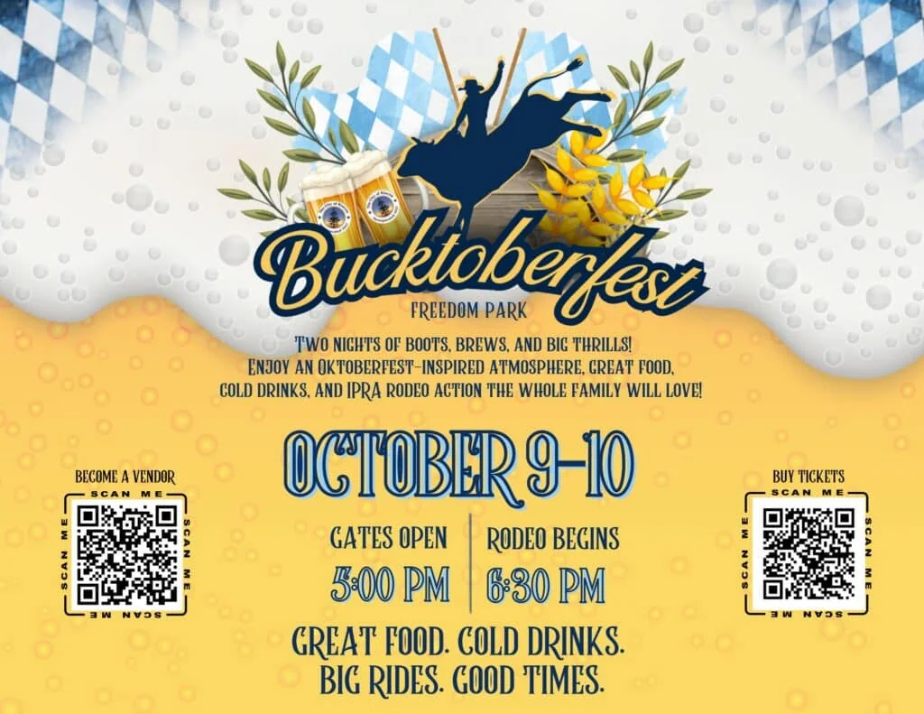 Rincon Bucktoberfest rodeo and festival event poster